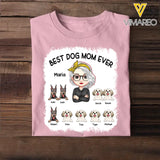 Personalized Best Dog Mom Ever Dog Lovers Gift Tshirt Printed PNPN2004