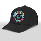 Personalized Dog Mom Sunflower Dog Name Cap Printed PNHQ2104