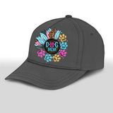 Personalized Dog Mom Sunflower Dog Name Cap Printed PNHQ2104