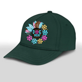 Personalized Dog Mom Sunflower Dog Name Cap Printed PNHQ2104