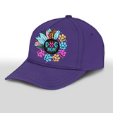Personalized Dog Mom Sunflower Dog Name Cap Printed PNHQ2104