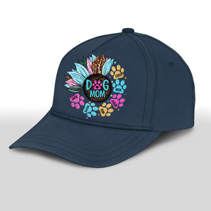 Personalized Dog Mom Sunflower Dog Name Cap Printed PNHQ2104