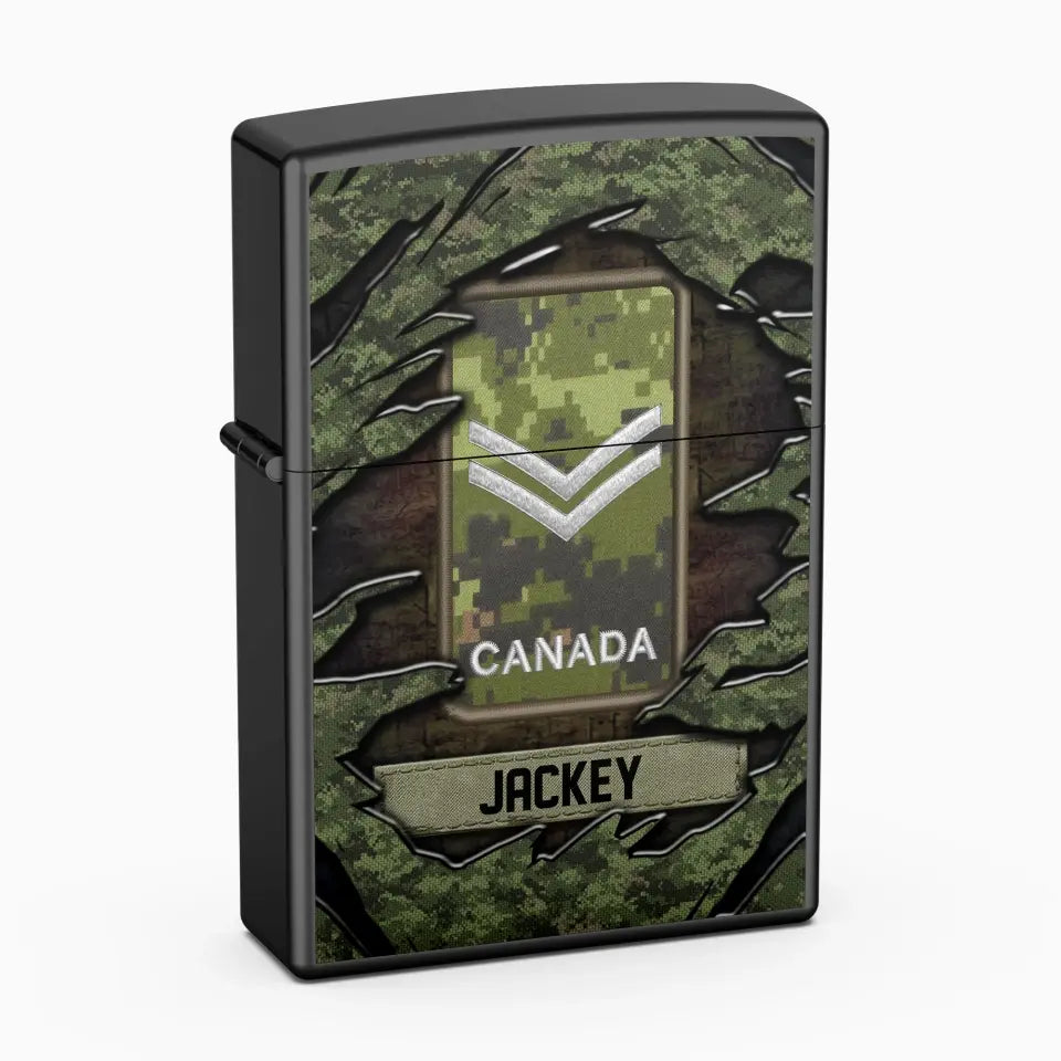 Personalized Canadian Veteran/Soldier Lighter Case Printed 23APR-HQ25