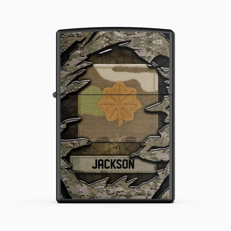 Personalized US Veteran/Soldier Lighter Case Printed 23APR-HQ25