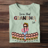 Personalized Livin's That Grandma Life Kid Name T-shirt Printed PNTB2404