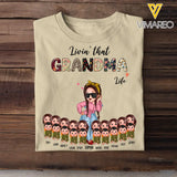 Personalized Livin's That Grandma Life Kid Name T-shirt Printed PNTB2404