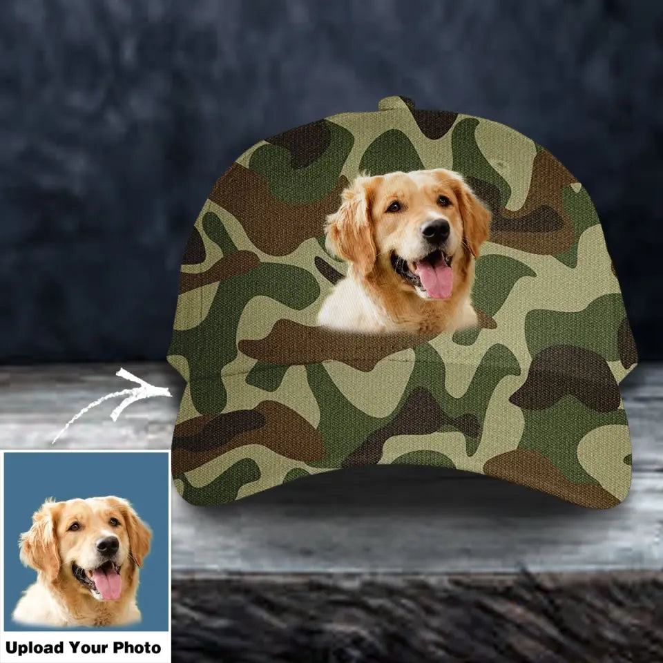 Personalized Upload Your Dog Photo Dog Lovers Gift Cap T-shirt PNTB2604