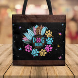 Personalized Dog Mom Sunflower Dog Name Dog Lovers Gift Tote Bag Printed PNHQ2704