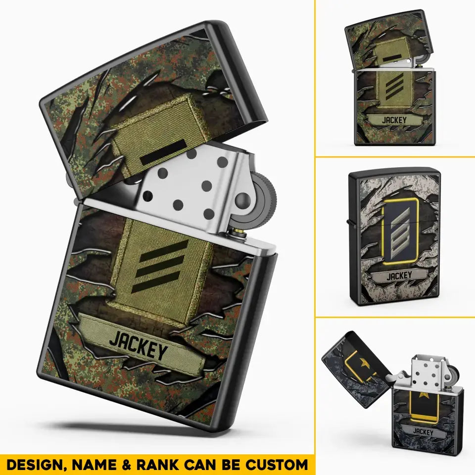 Personalized German Veteran/Soldier Lighter Case Printed 23APR-HQ27