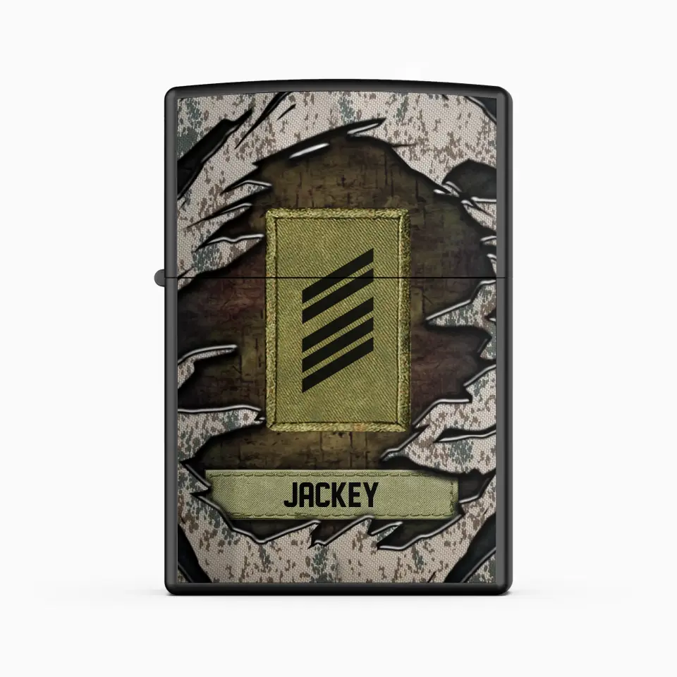 Personalized German Veteran/Soldier Lighter Case Printed 23APR-HQ27