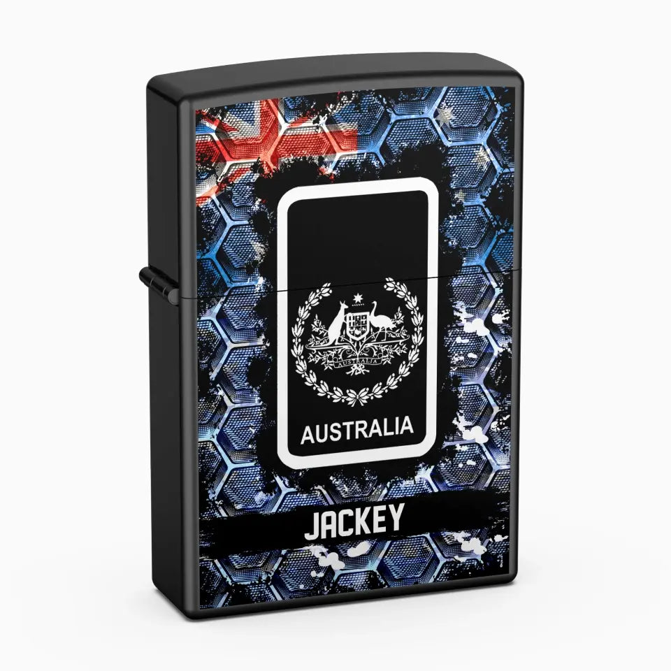 Personalized Australian Veteran/Soldier Rank with Name Lighter Case Printed QTHQ2804