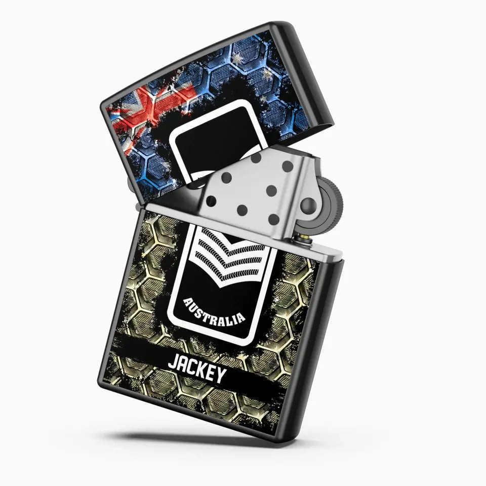 Personalized Australian Veteran/Soldier Rank with Name Lighter Case Printed QTHQ2804