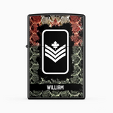 Personalized Canadian Veteran/Soldier Rank with Name Lighter Case Printed QTHQ2804