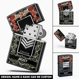 Personalized Canadian Veteran/Soldier Rank with Name Lighter Case Printed QTHQ2804