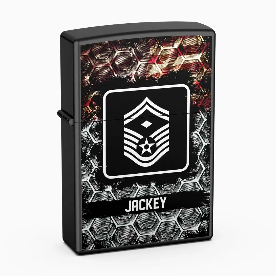Personalized US Veteran/Soldier Rank with Name Lighter Case Printed QTHQ2804