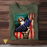 Personalized Hand Hoding The US Flag Upload Photo Dog Lovers Cat Lovers Tshirt Printed 23APR-PTN28