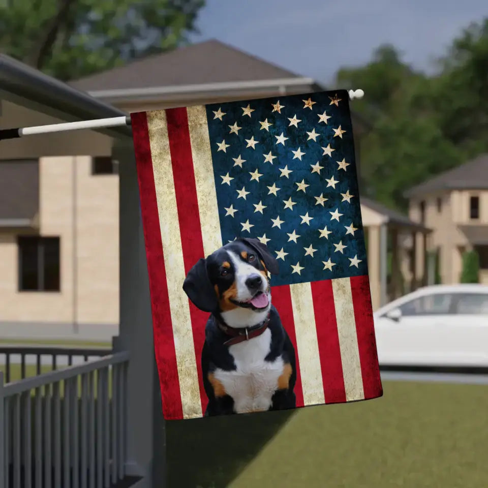 Personalized Upload Your Dog Photo House Flag Printed 23APR-HQ28