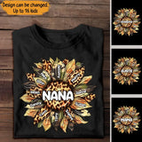 Grandma Mom Sunflower Kids' Custom Names Tshirt Printed 23MAY-TB04