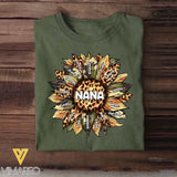 Grandma Mom Sunflower Kids' Custom Names Tshirt Printed 23MAY-TB04