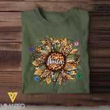 Grandma Mom Sunflower Butterfly Kids' Custom Names Tshirt Printed 23APR-QT28
