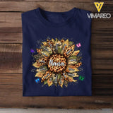 Grandma Mom Sunflower Butterfly Kids' Custom Names Tshirt Printed 23APR-QT28
