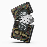 Personalized Belgian Veteran/Soldier Rank Camo with Name Lighter Case Printed 23MAY-HQ04