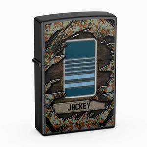 Personalized Belgian Veteran/Soldier Rank Camo with Name Lighter Case Printed 23MAY-HQ04