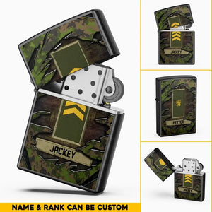Personalized Finnish Veteran/Soldier Rank Camo with Name Lighter Case Printed 23MAY-HQ04