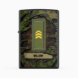 Personalized Finnish Veteran/Soldier Rank Camo with Name Lighter Case Printed 23MAY-HQ04