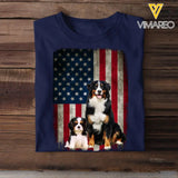 Personalized Upload Your Dog Photo US Flag Tshirt Printed 23MAY-PTN04