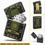 Personalized Swedish Veteran/Soldier Rank Camo with Name Lighter Case Printed 23MAY-HQ04