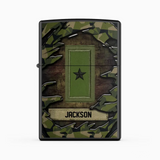 Personalized Swedish Veteran/Soldier Rank Camo with Name Lighter Case Printed 23MAY-HQ04