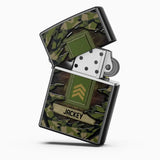 Personalized Swedish Veteran/Soldier Rank Camo with Name Lighter Case Printed 23MAY-HQ04