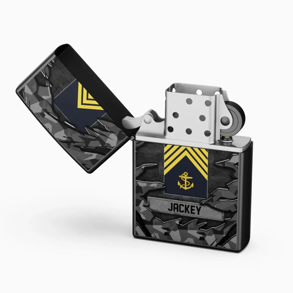 Personalized Swedish Veteran/Soldier Rank Camo with Name Lighter Case Printed 23MAY-HQ04