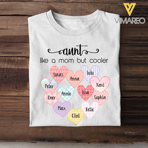 Personalized Auntie Like A Mom But Cooler Tshirt Printed QTTB080523
