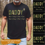 Personalized Daddy Texture Veteran Camo with Kid Name Printed PNBQT0905