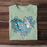 Personalized Dog Mom Heart with Paw Dog Name Dog Lovers Gift Tshirt Printed PNTB0905