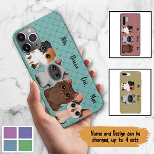 Personalized Cats with Name  Cat Lovers Gift Phonecase Printed PNBQT1605