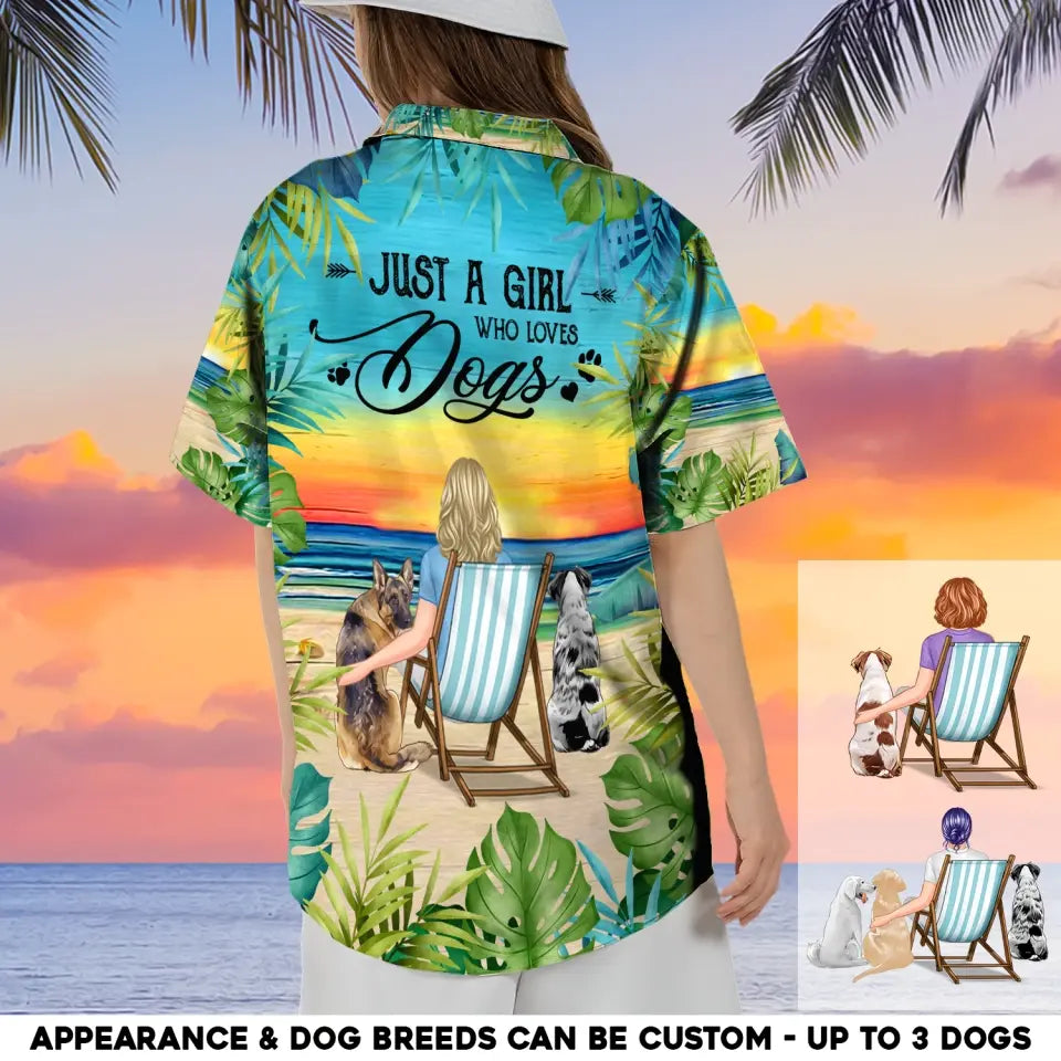 Personalized Just A Girl Who Loves Dogs Dog Mom Dog Lovers Gift Hawaii Shirt Printed PNHQ1705
