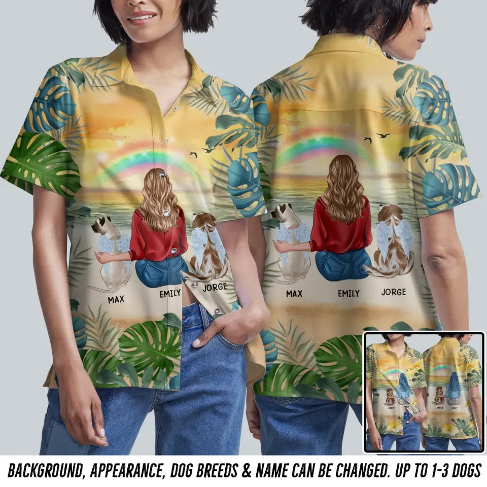 Personalized Dog Mom Beach & Sunset Dog Lovers Gift Hawaii Printed PNDT1705