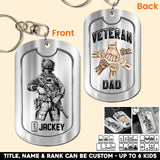 Personalized Australian Veteran/Soldier Rank Camo Dad Hand Kid Name Keychain Printed 23MAY-HQ22