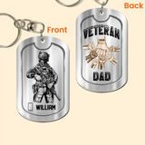 Personalized Australian Veteran/Soldier Rank Camo Dad Hand Kid Name Keychain Printed 23MAY-HQ22