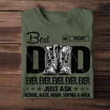 Personalized Canadian Veteran Soldier Best Dad Ever Just Ask Kids TShirt Printed QTDT2305
