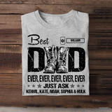 Personalized Canadian Veteran Soldier Best Dad Ever Just Ask Kids TShirt Printed QTDT2305