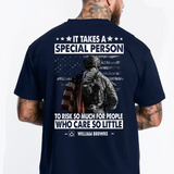 Personalized It Takes A Special Person To Risk So Much For People Who Care So Little US Veteran/Soldier Rank Camo T-shirt Printed 23MAY-DT23