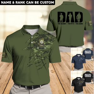 Personalized Canadian Veteran Solider Camo For Dad Polo Shirts 3D Printed QTHQ2405