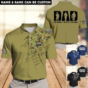 Personalized Australian Veteran Solider Camo For Dad Polo Shirts 3D Printed QTHQ2405