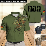Personalized German Veteran Solider Camo For Dad Polo Shirts 3D Printed QTHQ2405