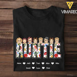 Personalized Mama Auntie with Kids Names T-shirt Printed QTPN2405