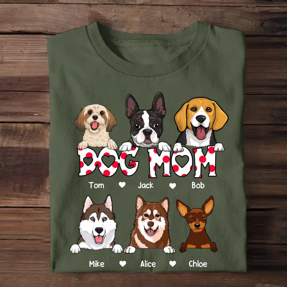 Personalized Dog Mom Dog Lovers T-shirt Printed QTTB2505